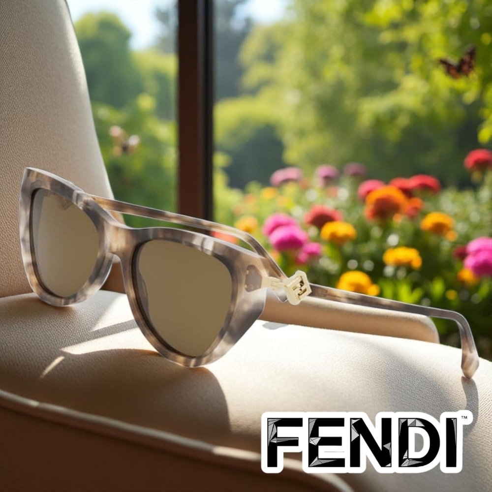 Fendi Women's Sunglasses With F Gold Logo - FULL INCLUSION Incl Puffer Pouch